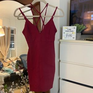 Maroon tight dress